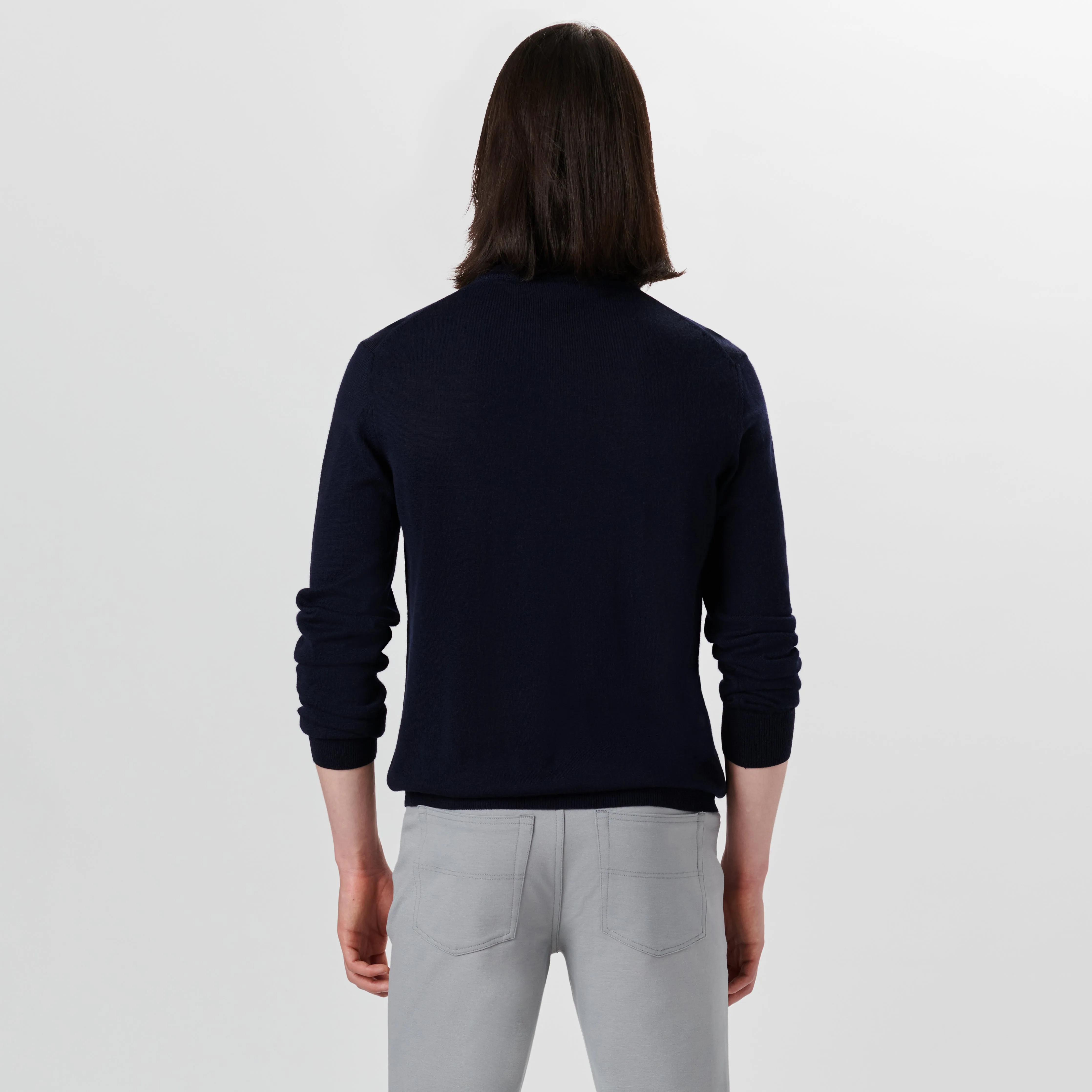 Super Merino Solid Quarter Zip Sweater