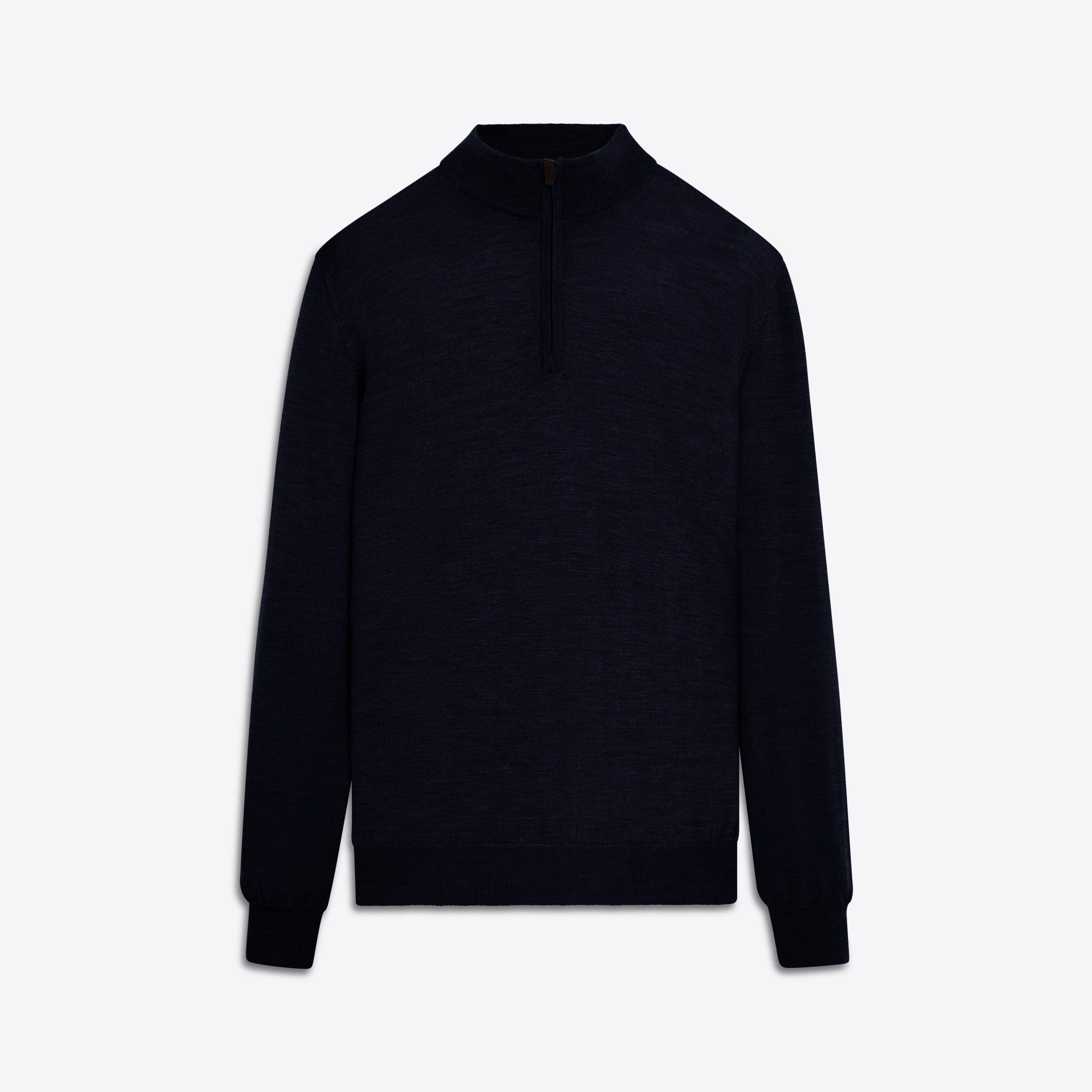 Super Merino Solid Quarter Zip Sweater