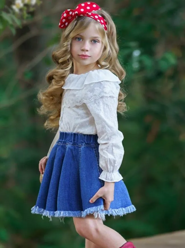 Sweet Sweet Spring Denim Skirt Set