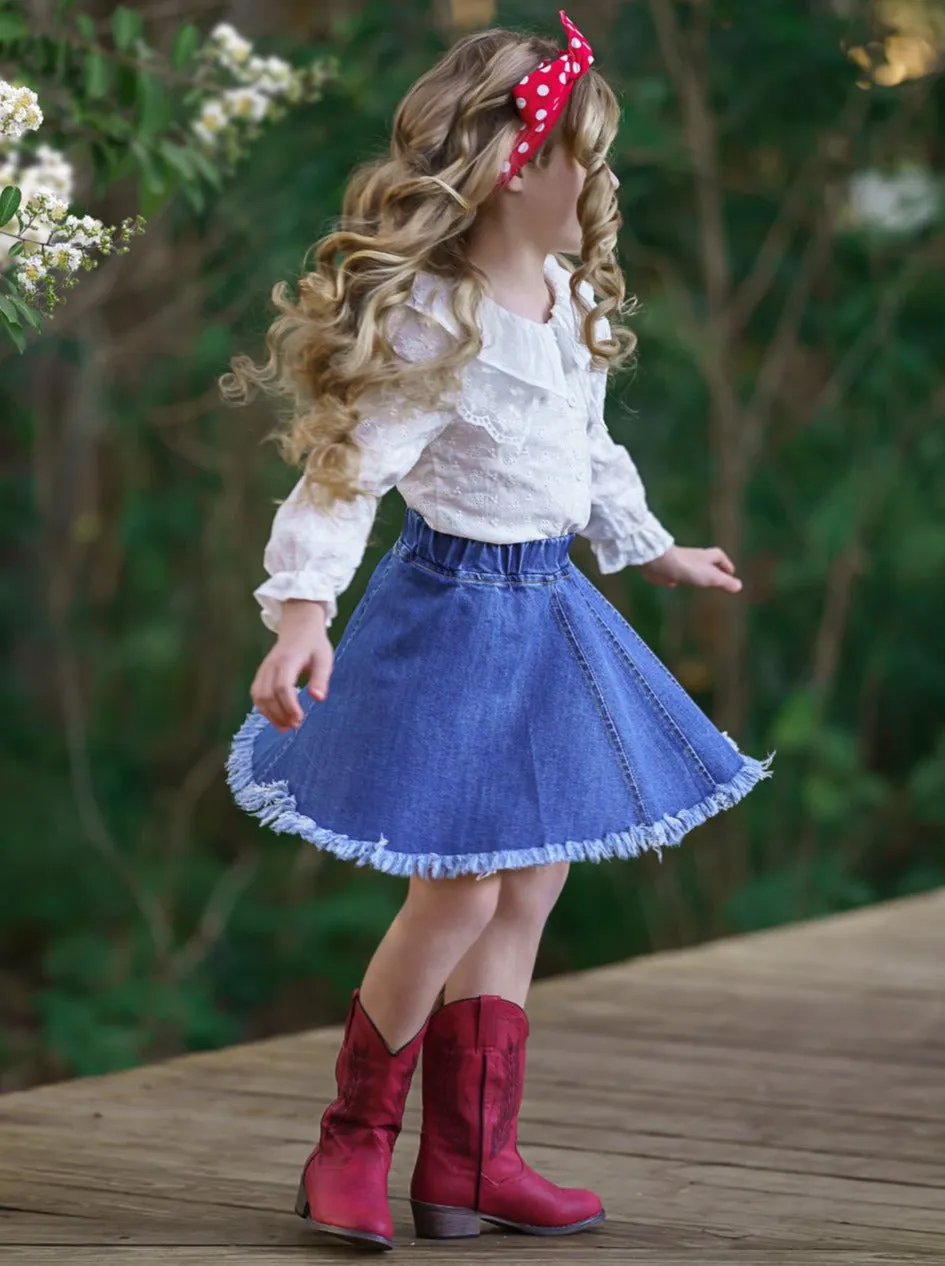 Sweet Sweet Spring Denim Skirt Set