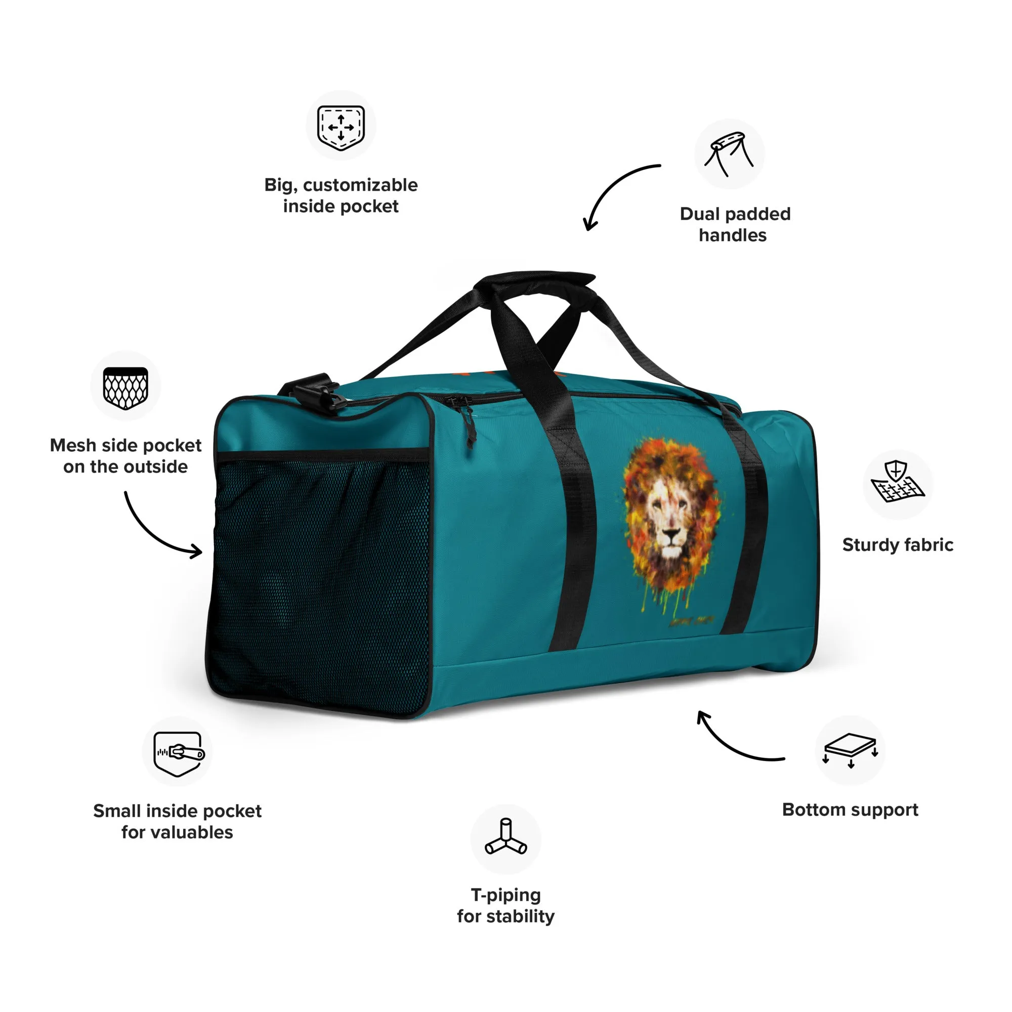 Teal Duffle Bag - OG Hippie Dude
