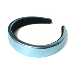 Teal Leather Headband