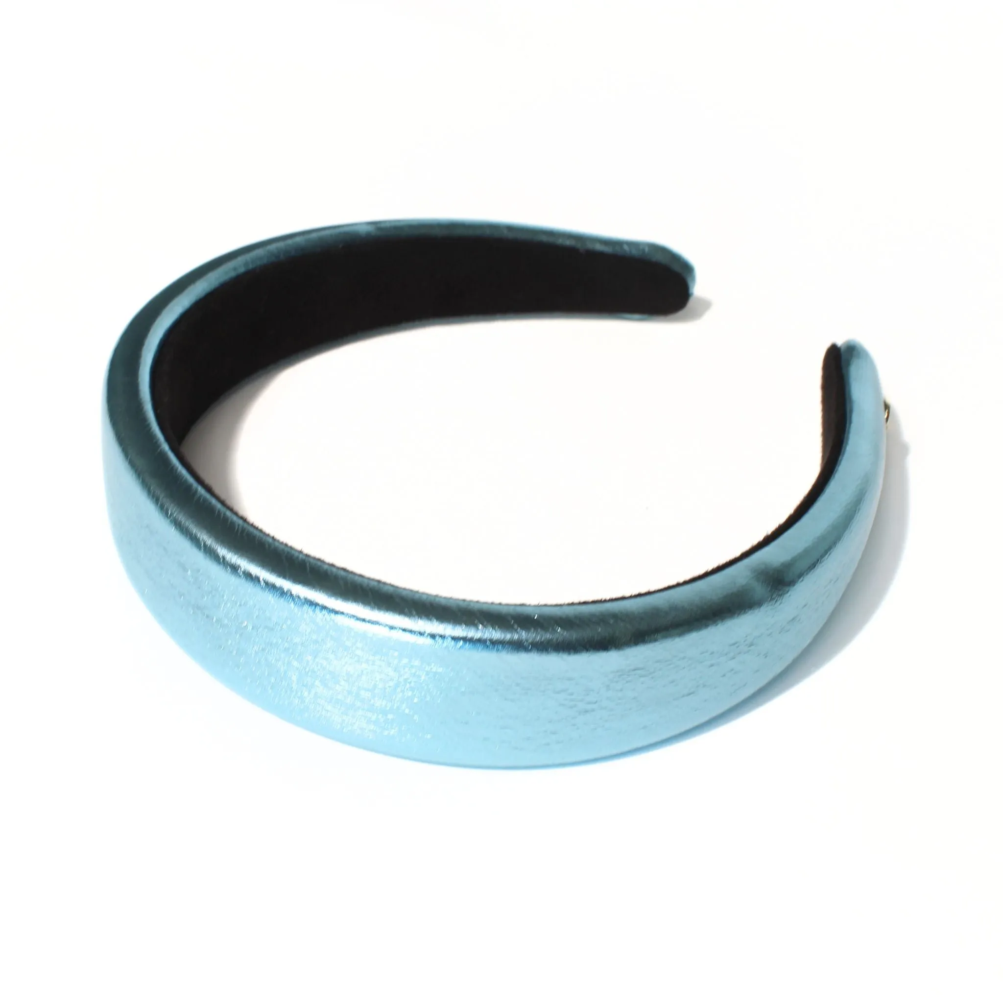 Teal Leather Headband