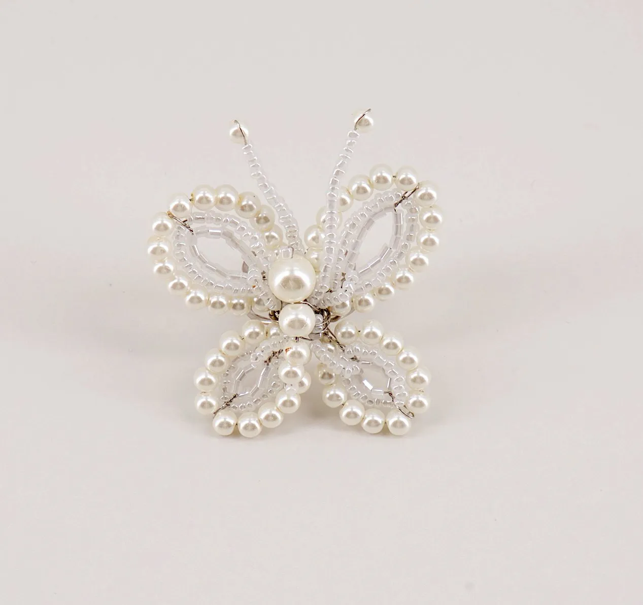 The Amaryllis Pearl Butterfly Luxury Ring