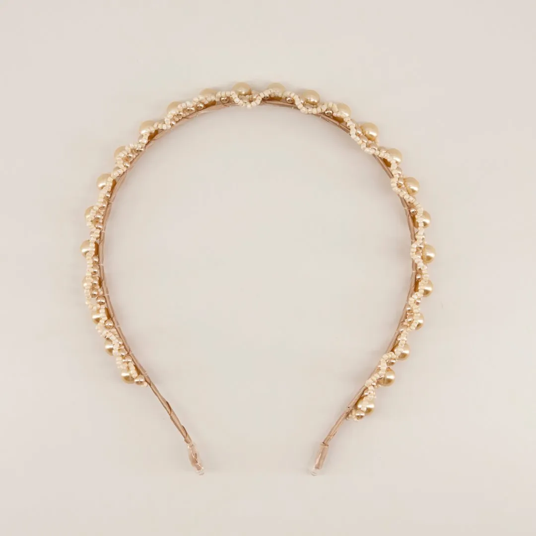 The Designer Creda Pearl Tiara Headband