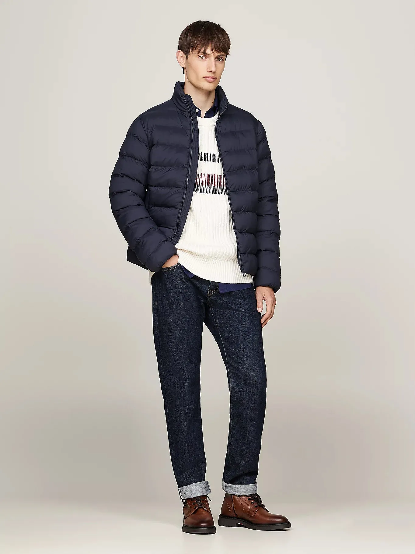 Thermal Insulated Padded Jacket in Navy
