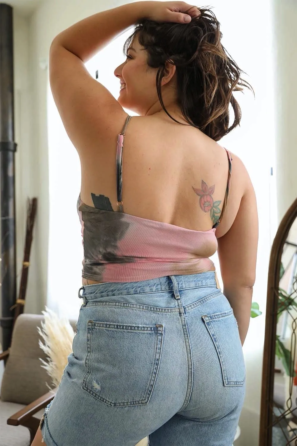 Tie Dye Mesh Keyhole Brami Plus - 3 colors