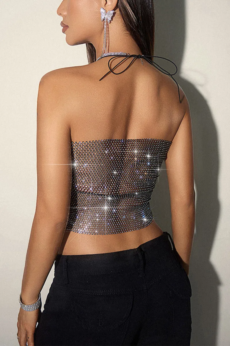 TQ3597 Fishnet Tube Top