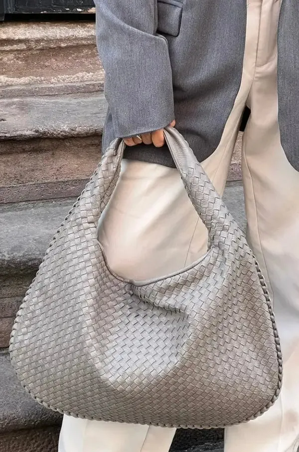 Trendy Woven Shoulder Handbag