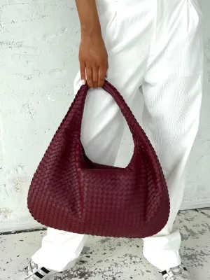 Trendy Woven Shoulder Handbag