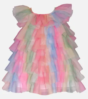 Trisha Rainbow Ruffle Dress