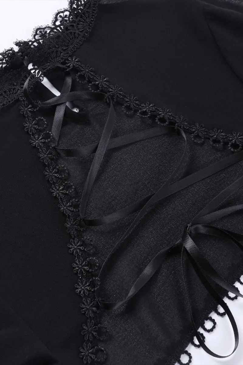 TS3475 Gothic Lace Shrug Top