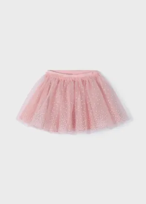 Tulle Glitter Skirt in Rosy 3.901