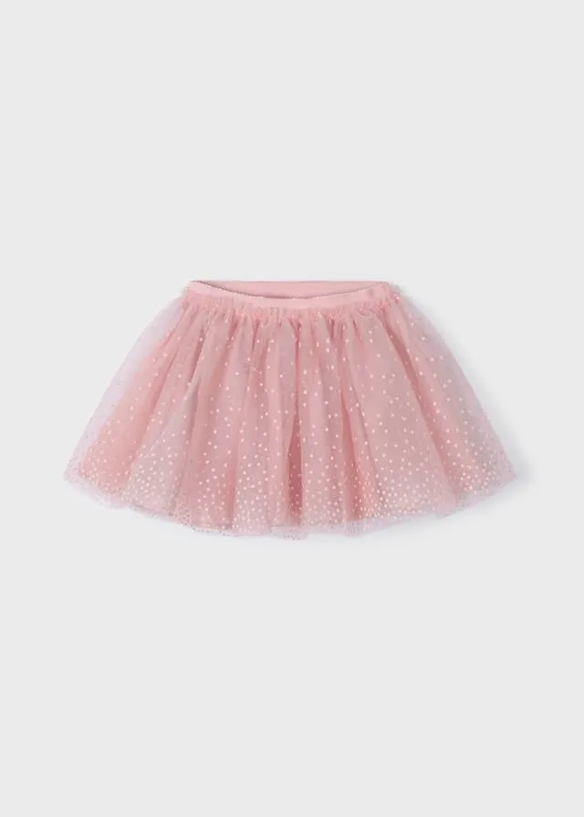 Tulle Glitter Skirt in Rosy 3.901