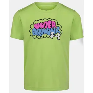 Under Armour Boy UA School Wordmark Short Sleeve Tee - Morph Green