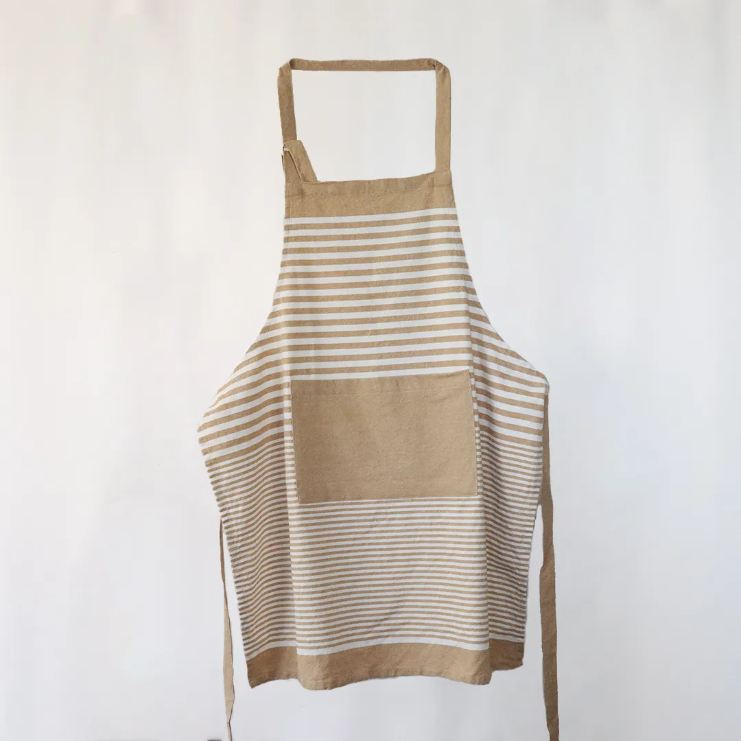 Urban Oasis Maisy Striped Apron Natural