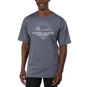 USCAPE Florida Atlantic University Old School Short Sleeve Tee, Blue