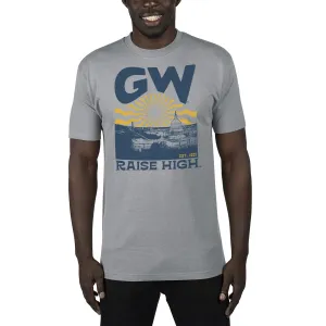 USCAPE George Washington University Sunburst Renew Short Sleeve Tee, Stormy Grey