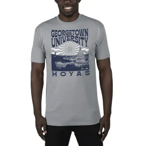 USCAPE Georgetown University Sunburst Renew Short Sleeve Tee, Stormy Grey