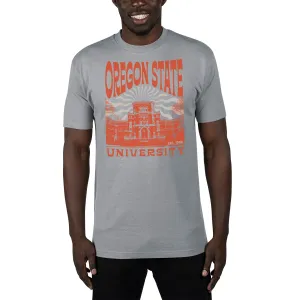 USCAPE Oregon State University Sunburst Renew Short Sleeve Tee, Stormy Grey