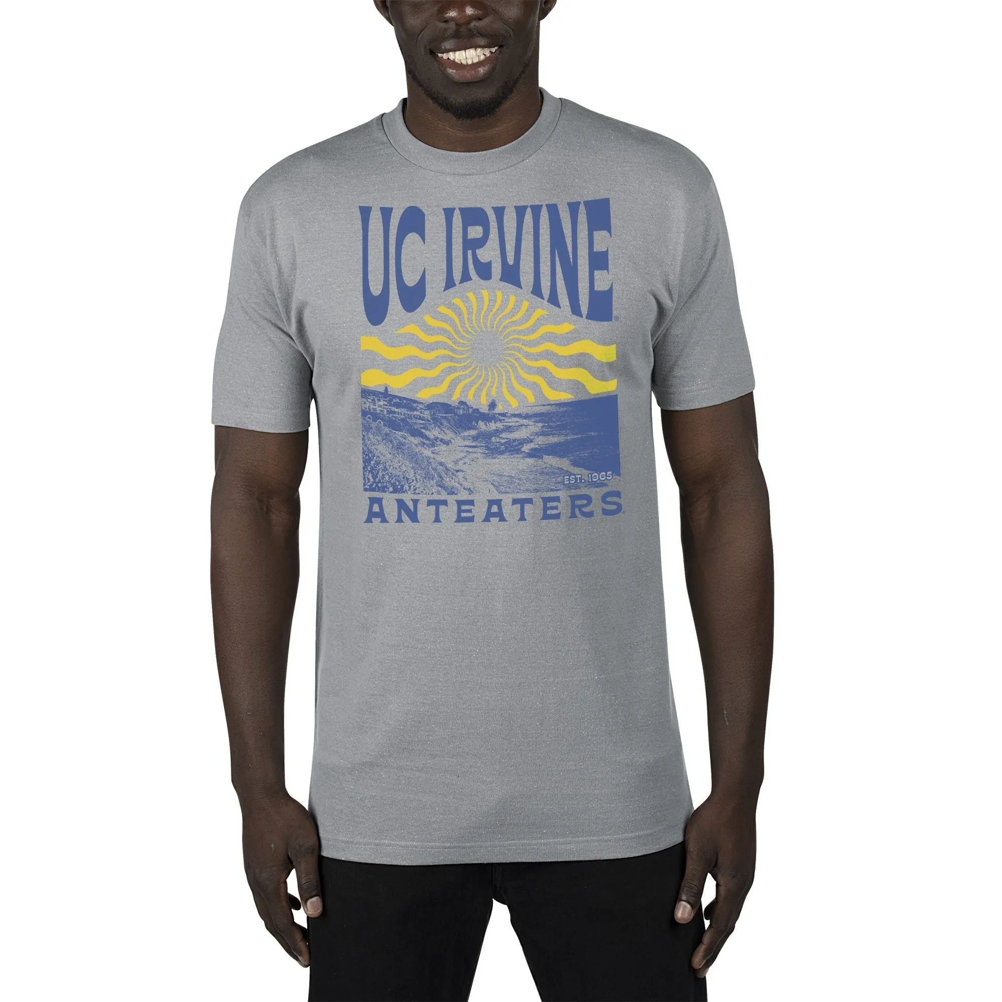 USCAPE UC Irvine Sunburst Renew Short Sleeve Tee, Stormy Grey