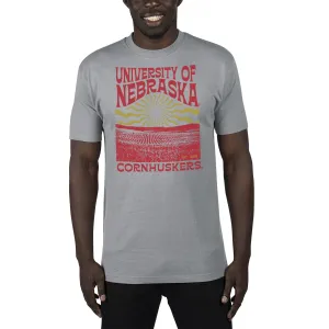 USCAPE University of Nebraska Sunburst Renew Short Sleeve Tee, Stormy Grey