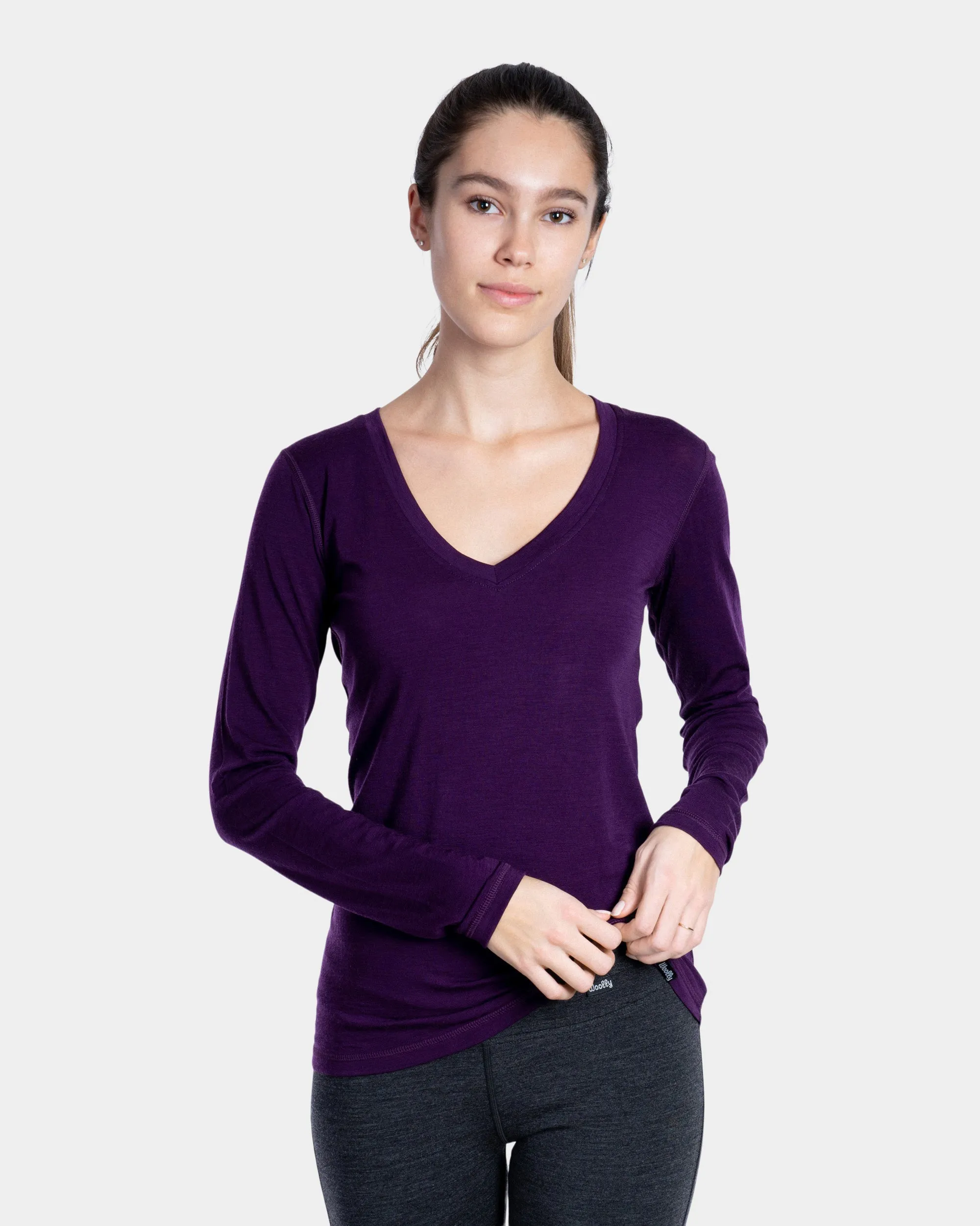 V Neck Long Sleeve