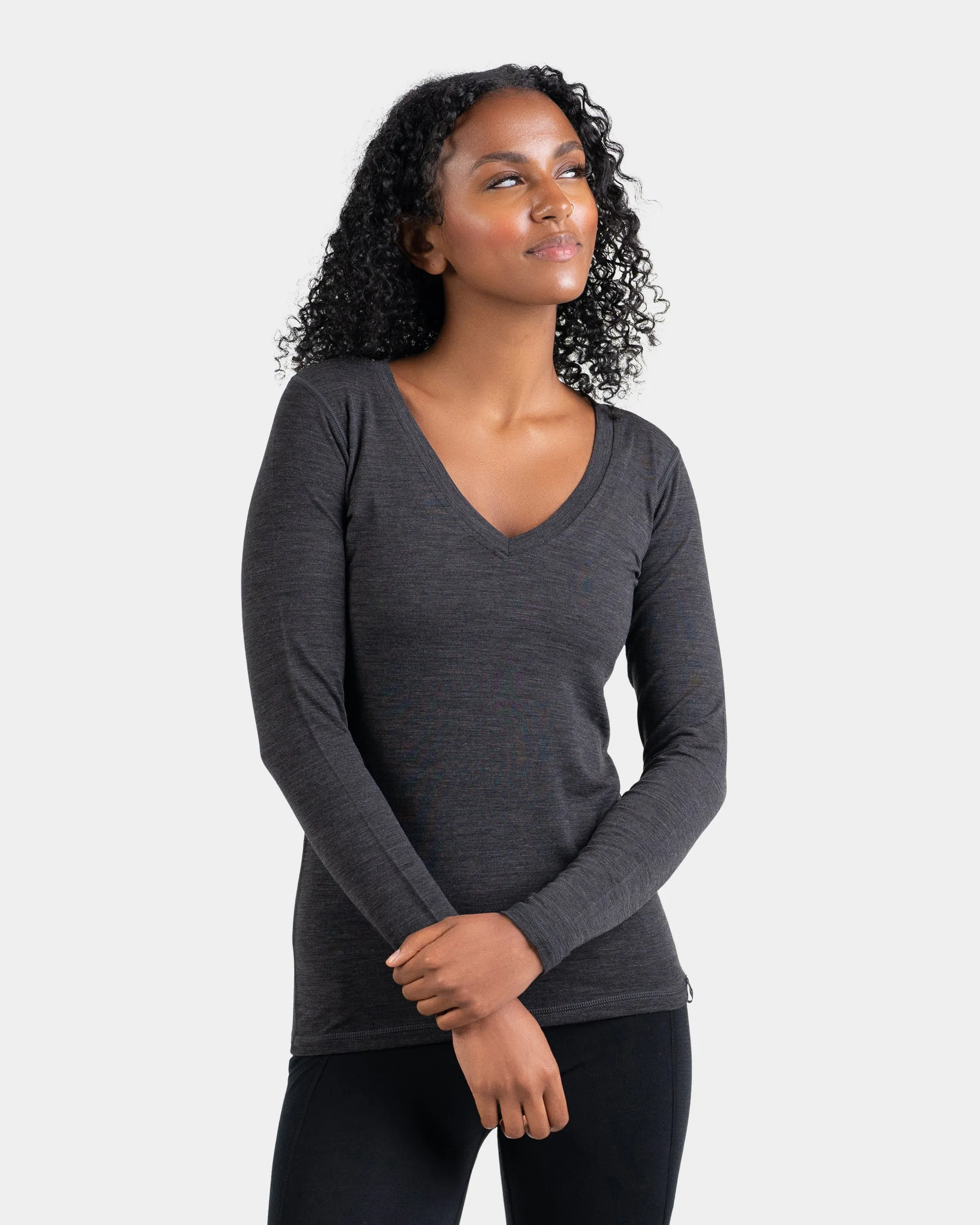 V Neck Long Sleeve