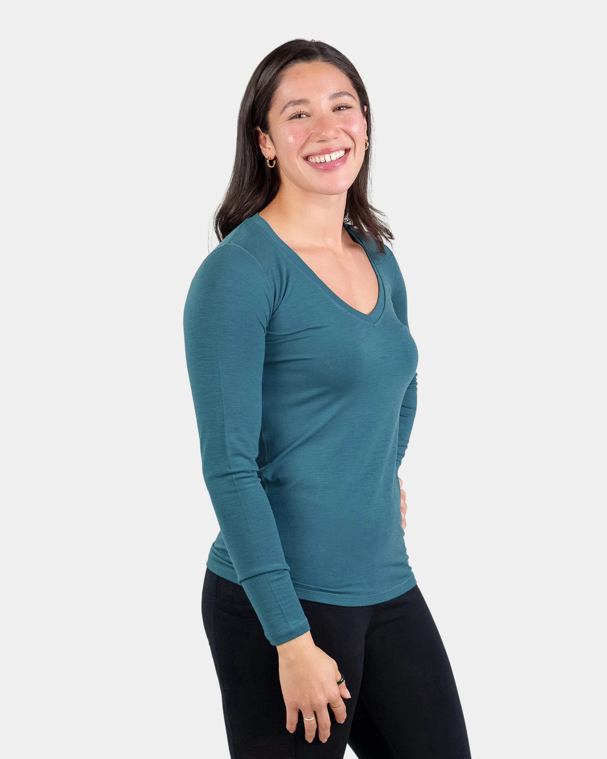 V Neck Long Sleeve