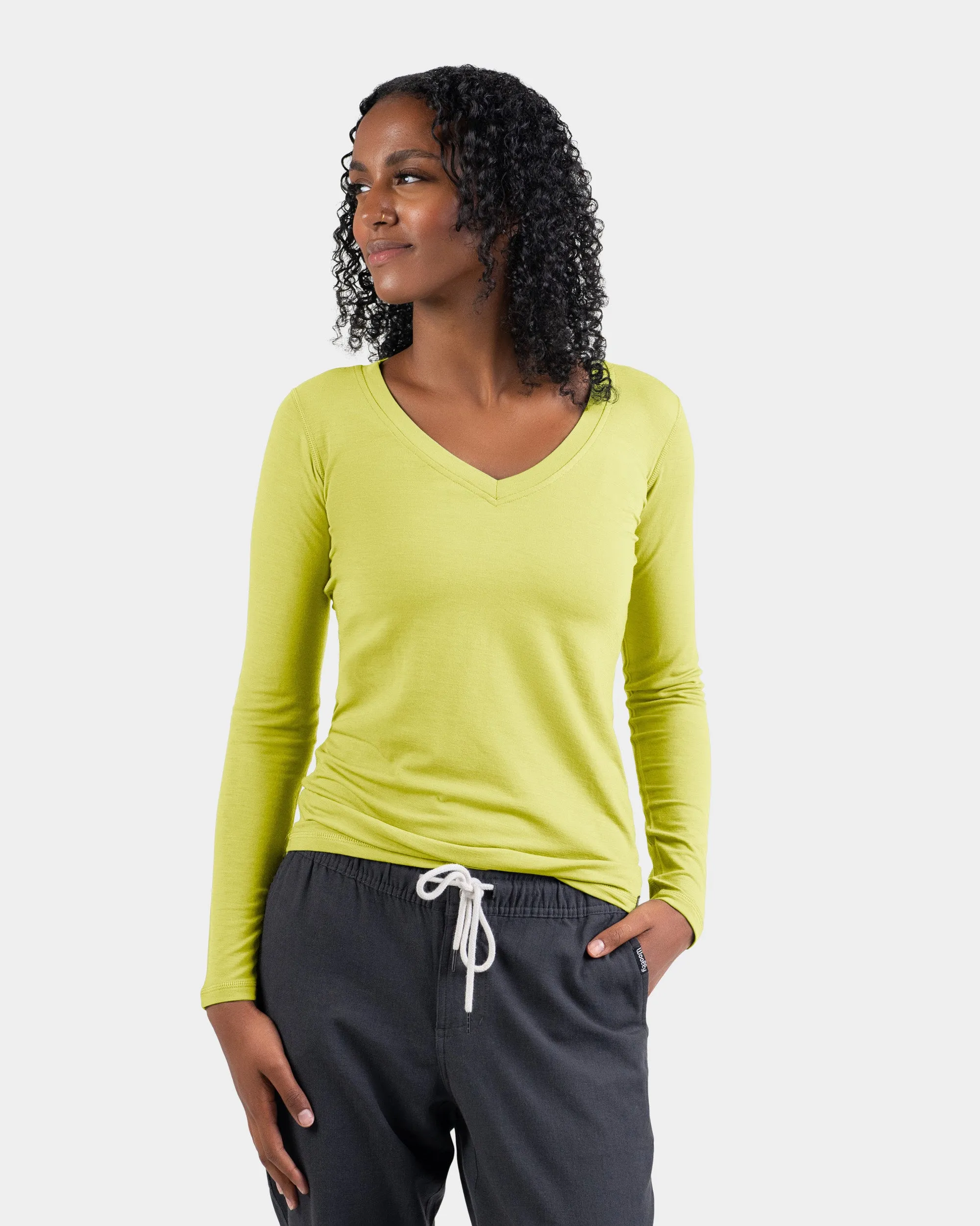 V Neck Long Sleeve