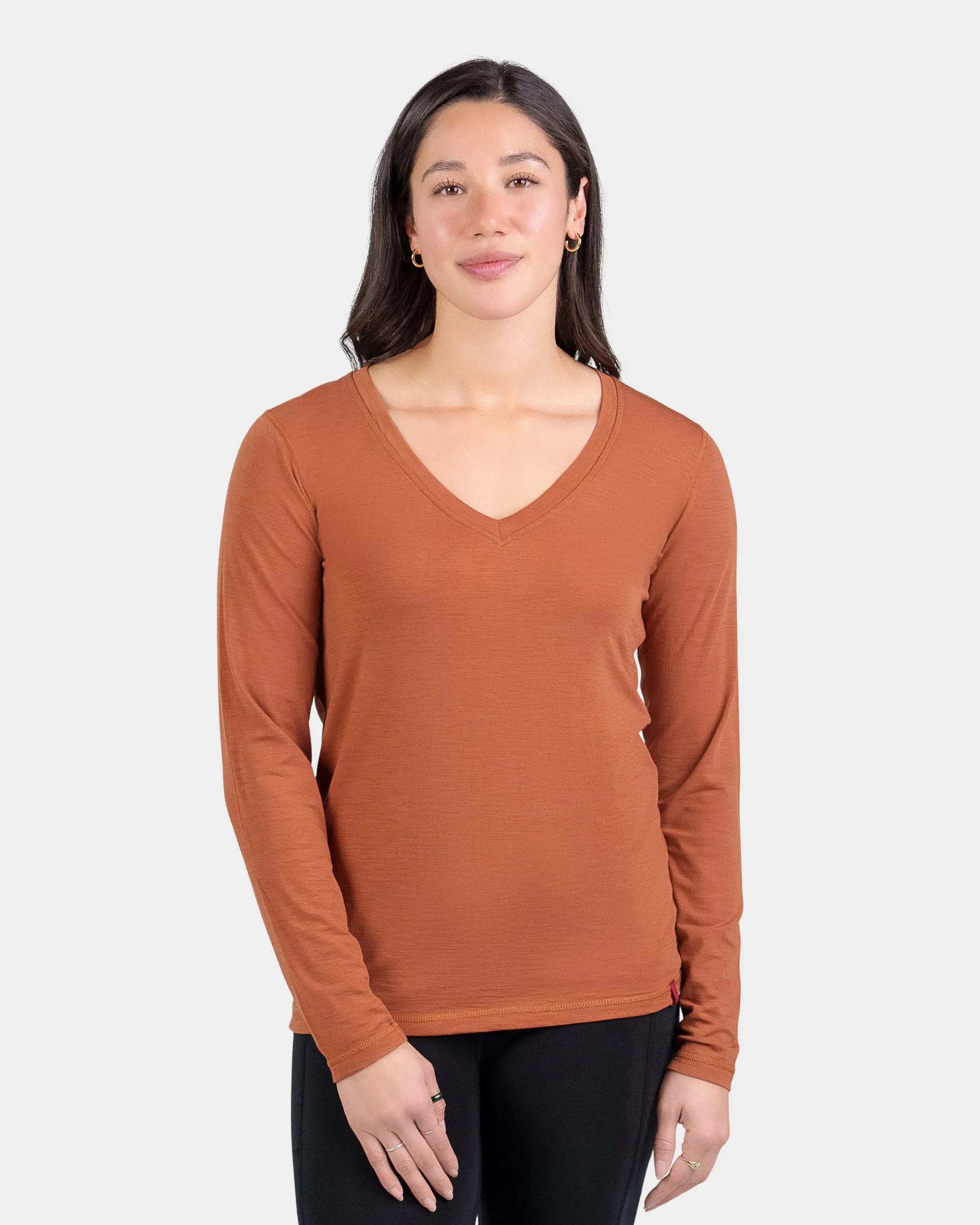 V Neck Long Sleeve