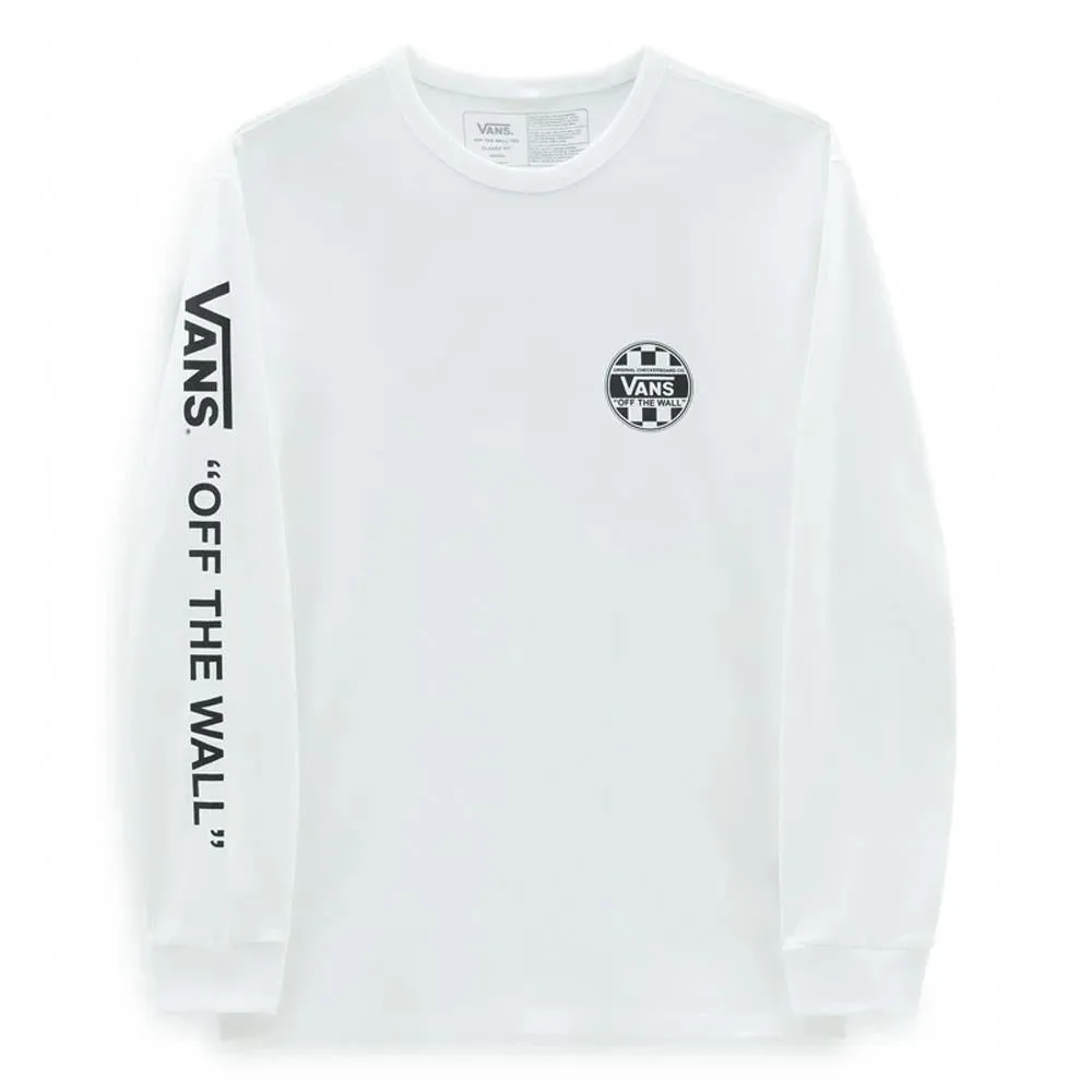 Vans Off The Wall Check Graphic Long Sleeve T-Shirt - White