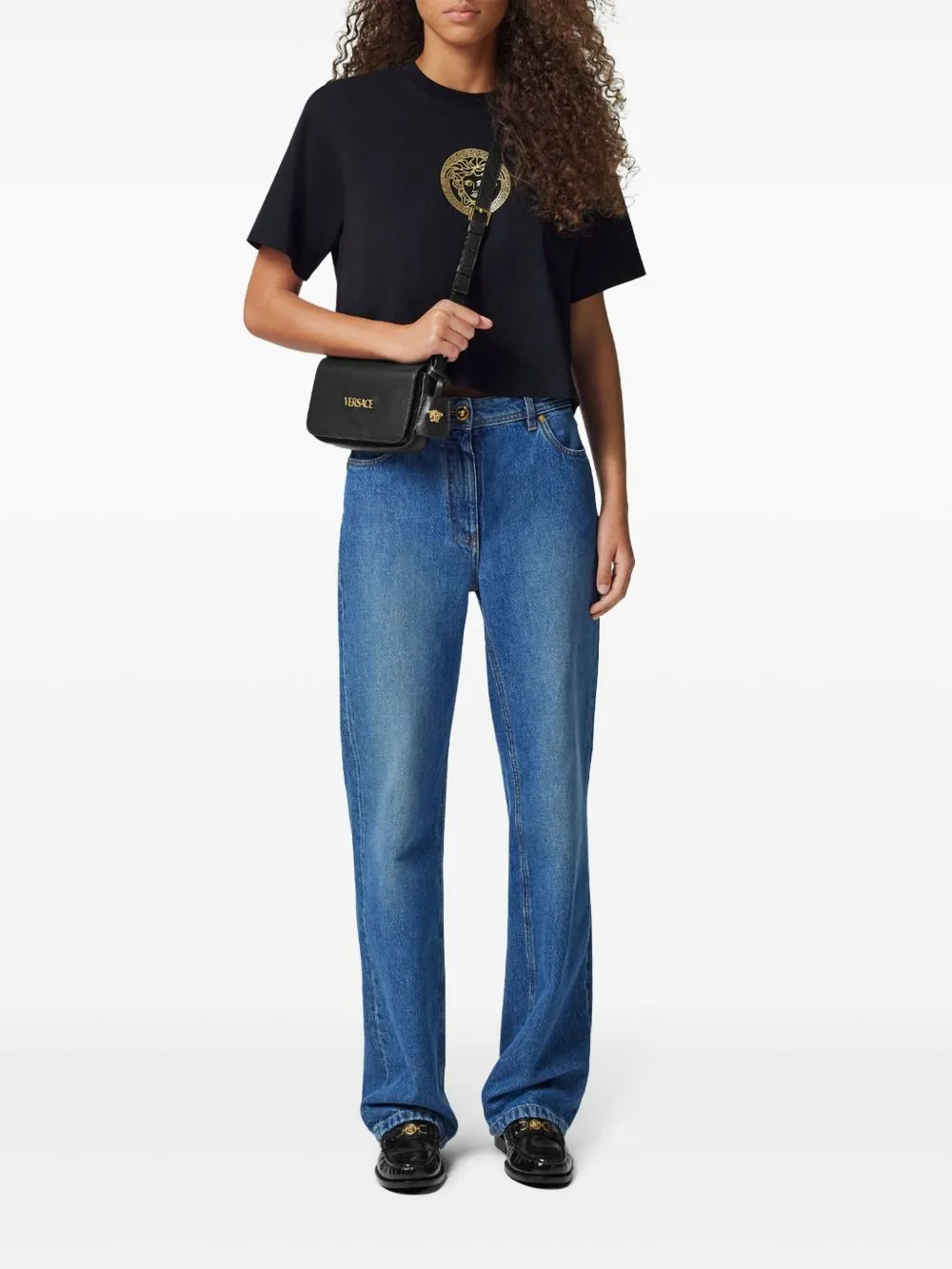 Versace tag leather mini bag