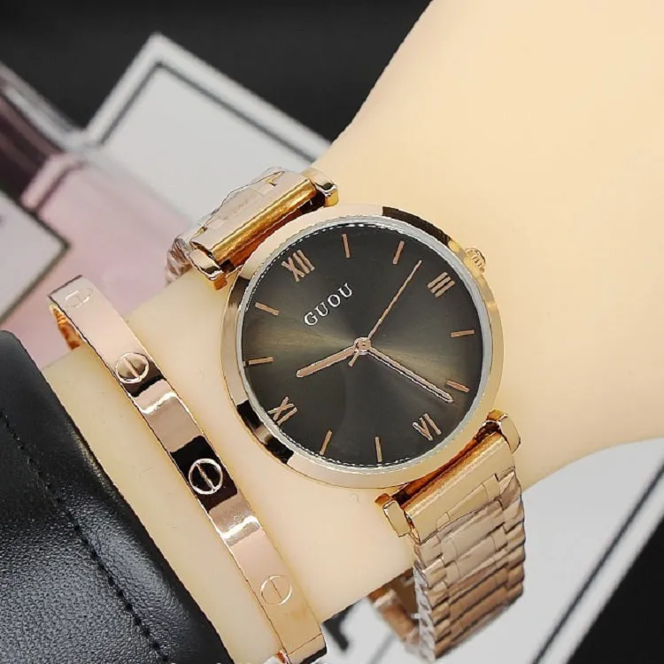 Vintage Round Dial Women's Watch