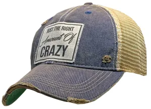 Vintage Trucker Baseball Hat “Just The Right Amount Of Crazy"