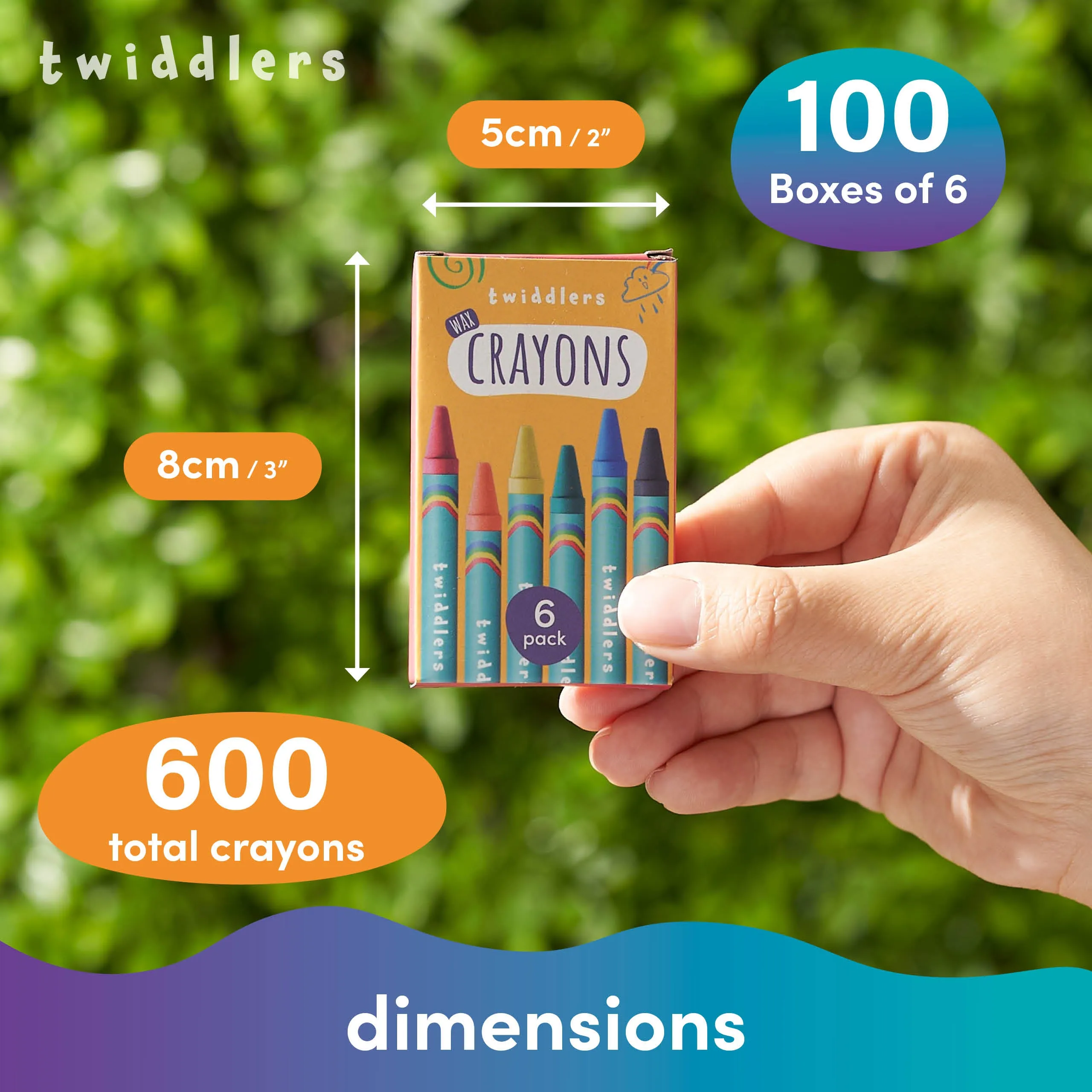 Wax Colouring Crayons (Packs of 6)