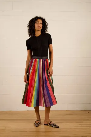 WE ARE THE OTHERS Lilian Pleat Skirt - Rainbow