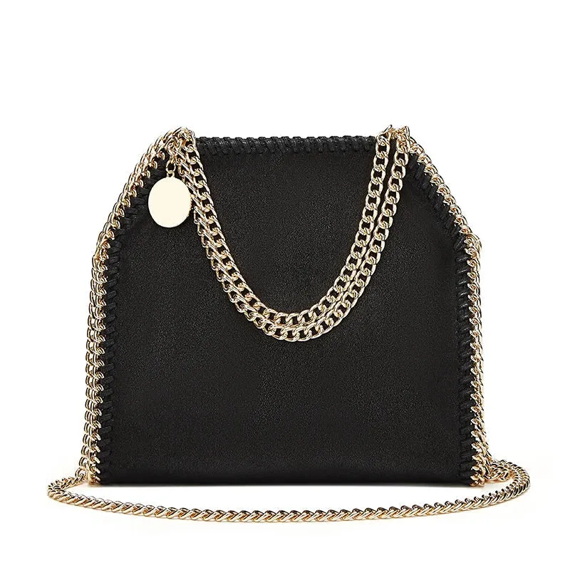 Women's Chain Shoulder Bag | Chic & Edgy | Faux Leather