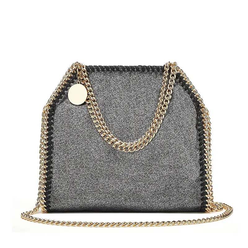 Women's Chain Shoulder Bag | Chic & Edgy | Faux Leather