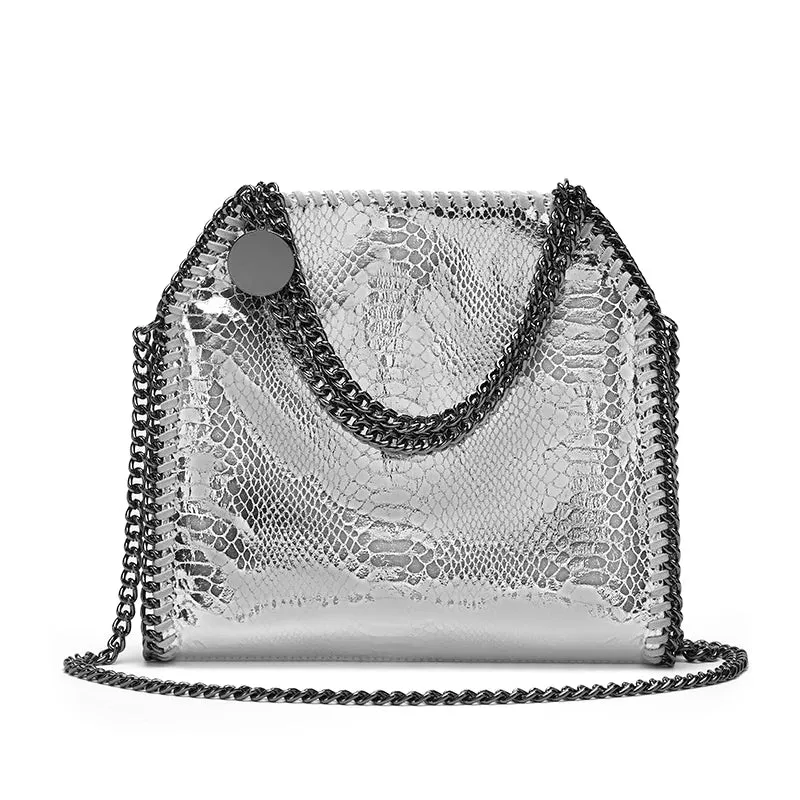 Women's Chain Shoulder Bag | Chic & Edgy | Faux Leather