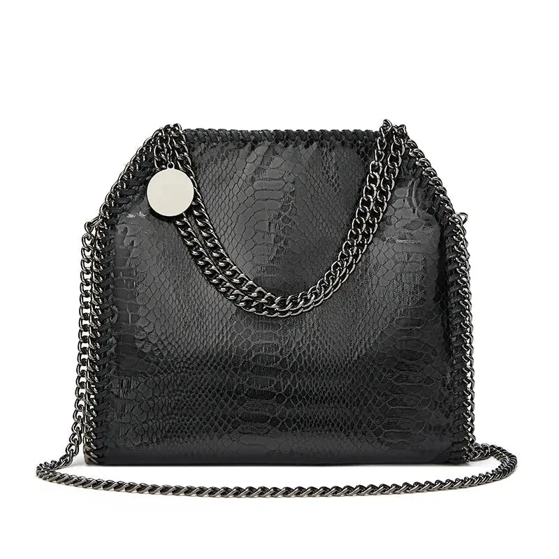 Women's Chain Shoulder Bag | Chic & Edgy | Faux Leather