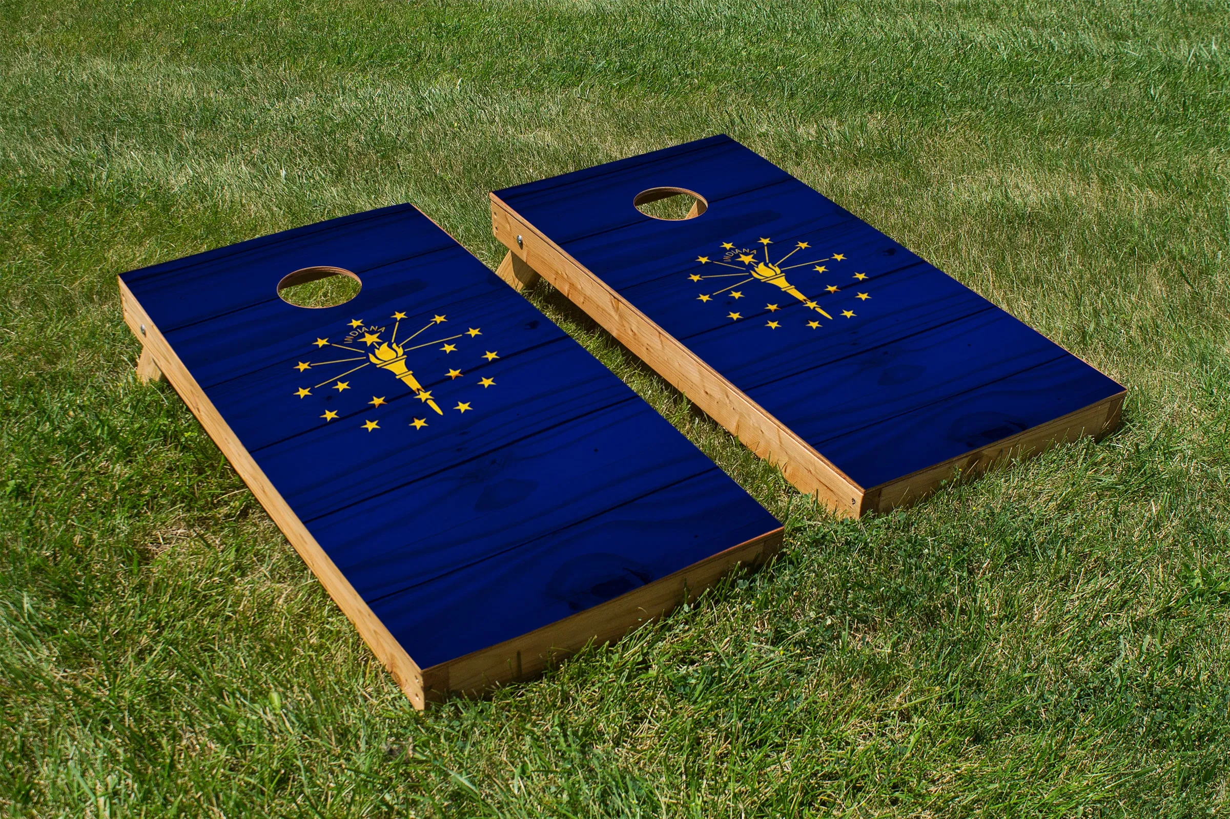 Wood Grain Indiana State Flag