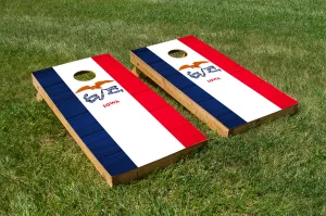 Wood Grain Iowa State Flag