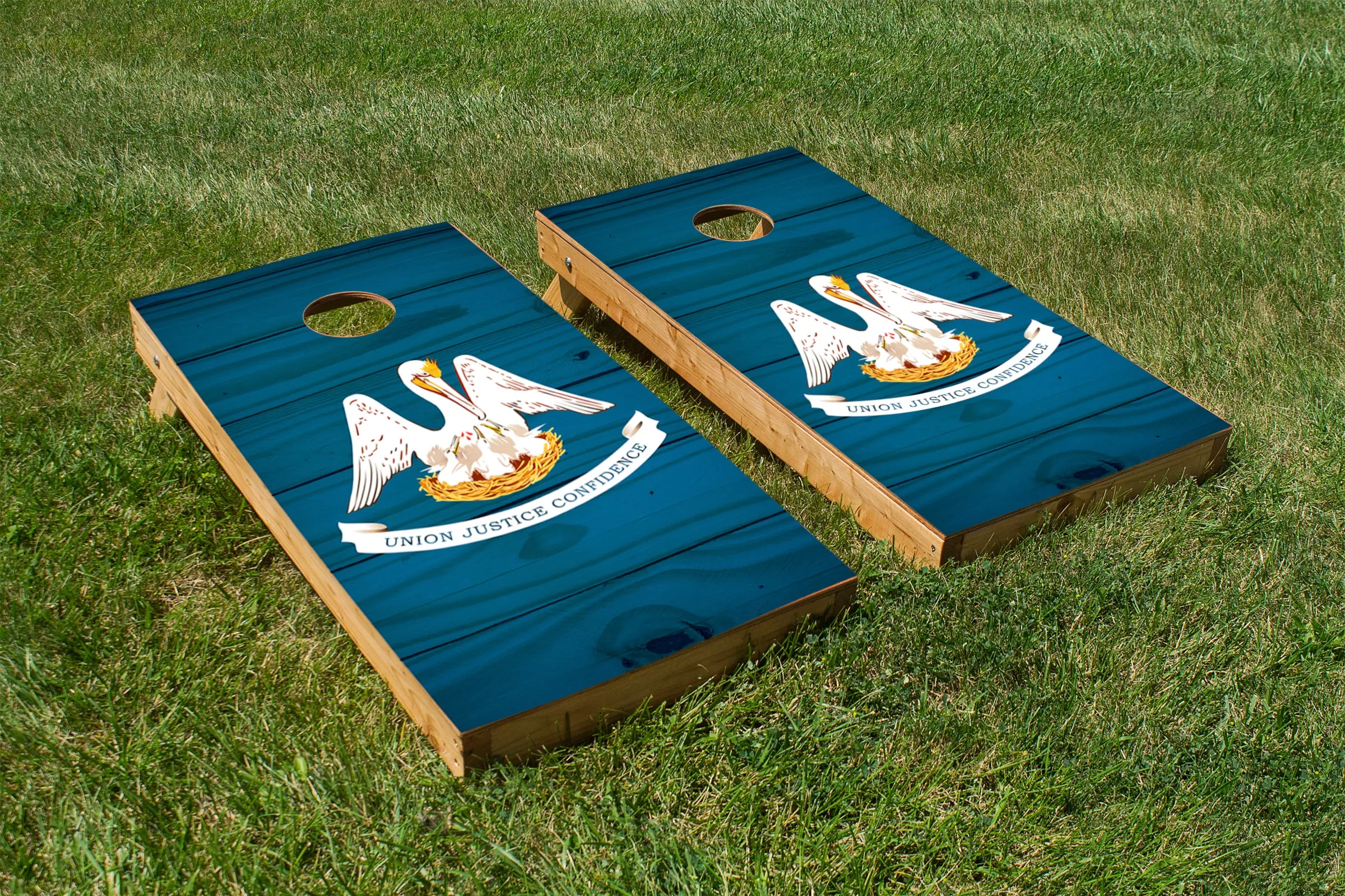 Wood Grain Louisiana State Flag