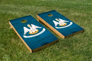 Wood Grain Louisiana State Flag