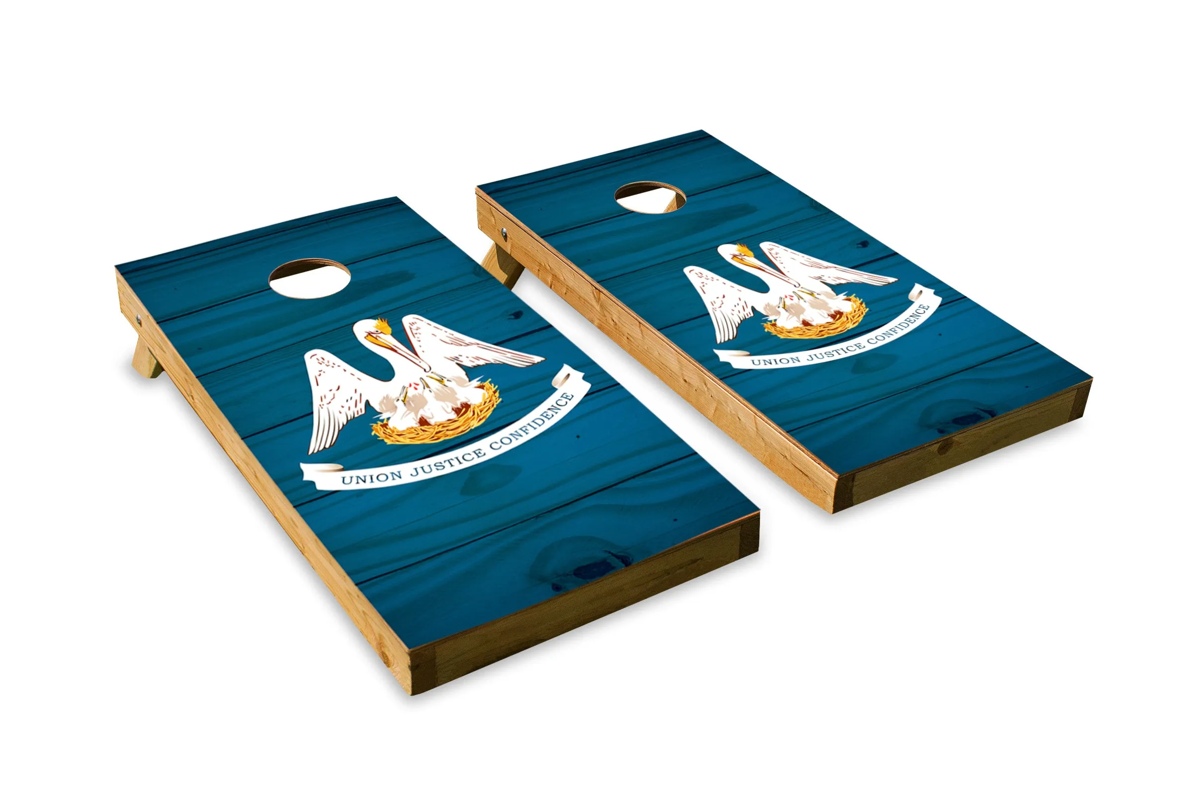 Wood Grain Louisiana State Flag