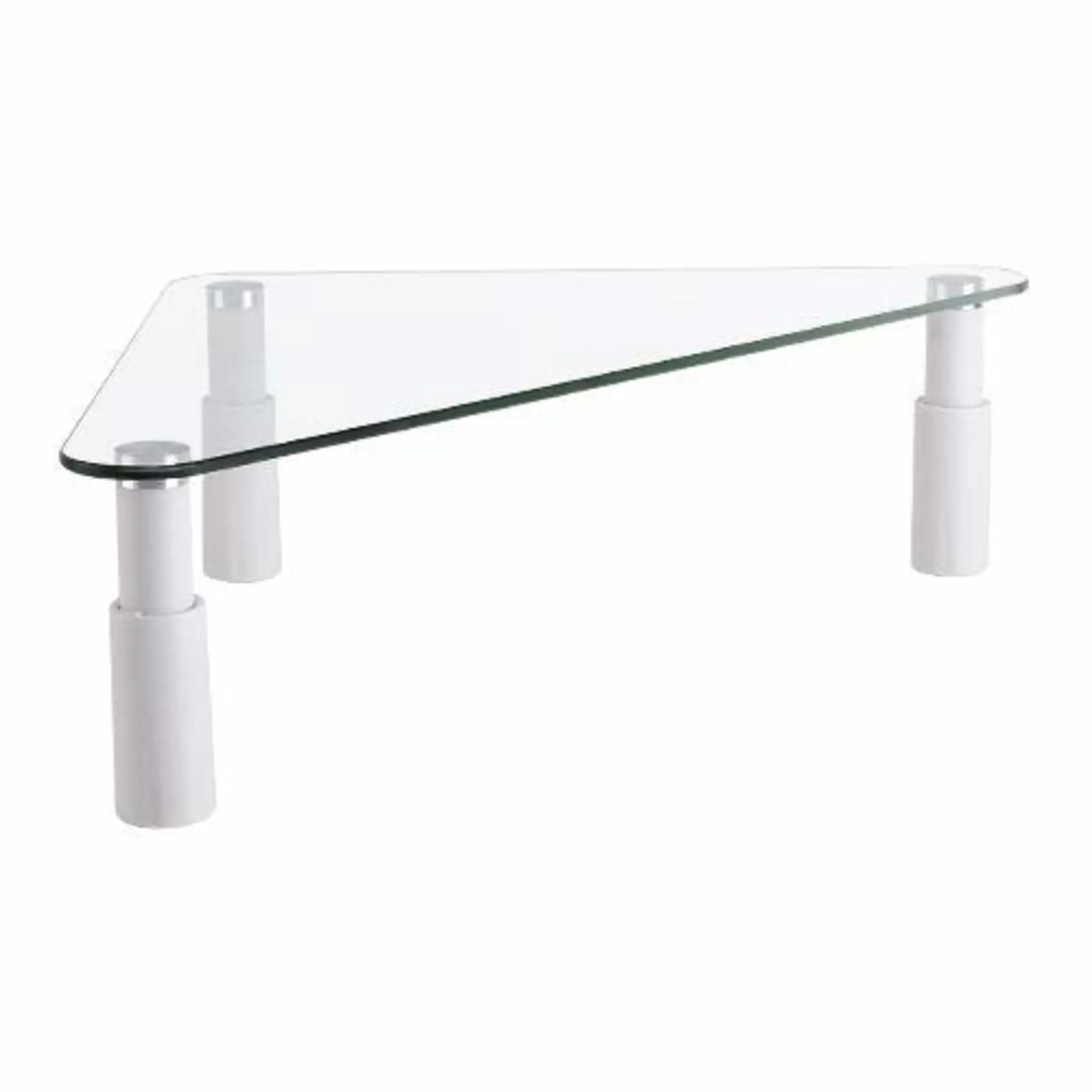 WorkStore Defianz Laptop Stand with Tempered Glass, Height Adjustable Monitor Riser, Triangle