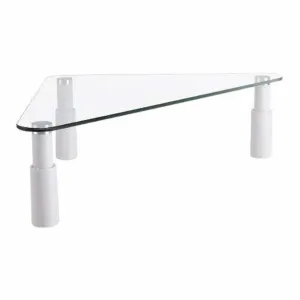 WorkStore Defianz Laptop Stand with Tempered Glass, Height Adjustable Monitor Riser, Triangle