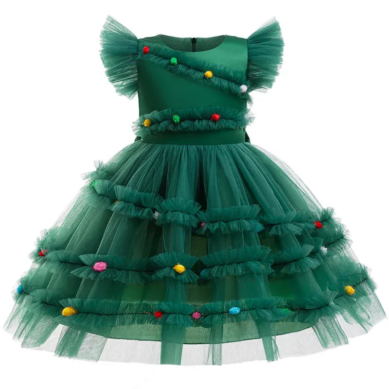 Xmas Girls Princess Dress