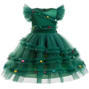 Xmas Girls Princess Dress
